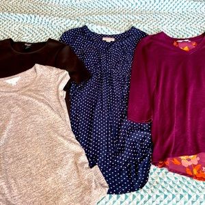 Lot of 4 maternity tops
